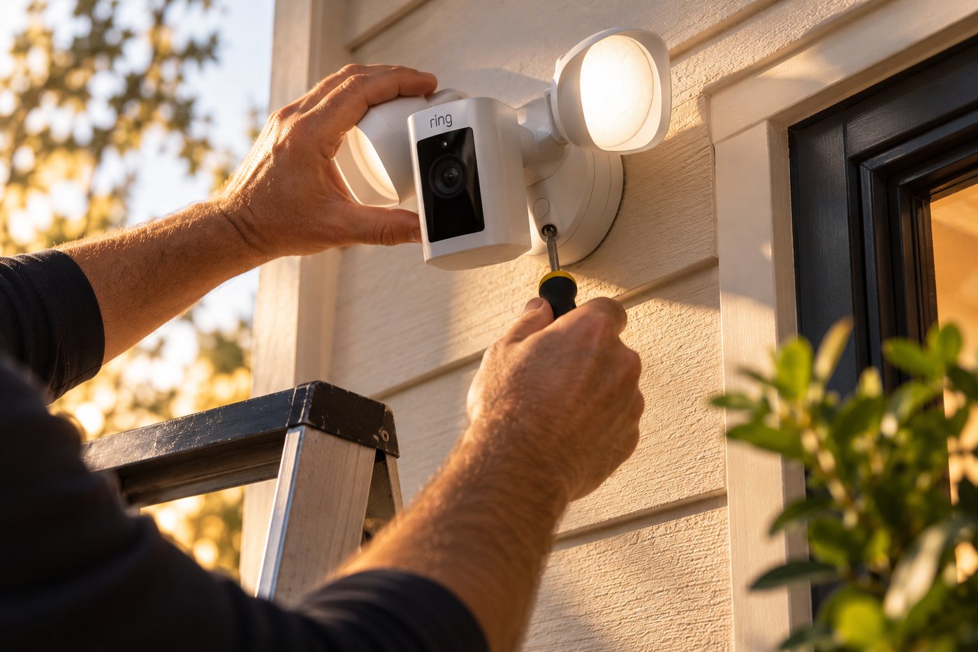 Ring camera installation for seniors, Doylestown PA