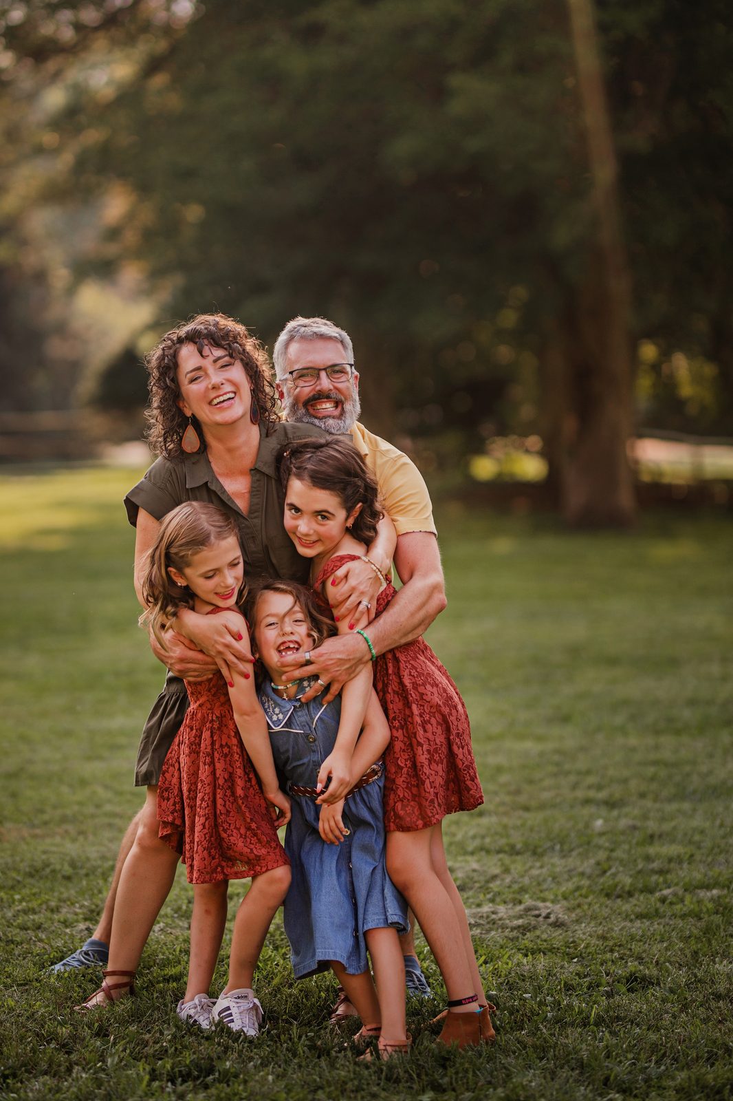 Geoff Hainer, founder of Hainer Home, with his family